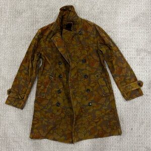 Sage de Cret double breasted coat jacket camo motif L